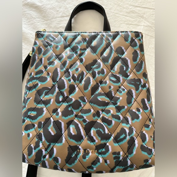 Ted Baker London - Quilted Leopard Animal print backpack - Picture 4 of 7